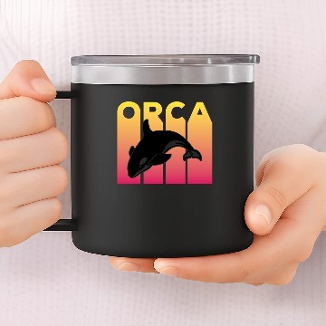 Discover Killer whale 14oz Stainless Steel Tumblers