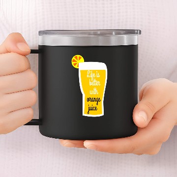 Discover orange juice 14oz Stainless Steel Tumblers