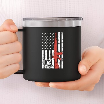 Discover AIR FORCE SECURITY FORCES GUN 14oz Stainless Steel Tumblers