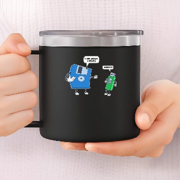 Discover Computer Engineering Father & Son Floppy Disk Gift 14oz Stainless Steel Tumblers