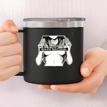 Discover Waifu Material 14oz Stainless Steel Tumblers