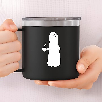 Discover Coffee or Tea Ferret 14oz Stainless Steel Tumblers