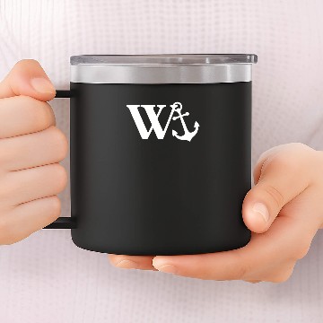Discover W Anchor Mens Funny Offensive 14oz Stainless Steel Tumblers