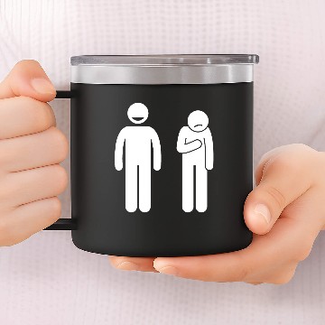 Discover Happy vs Sad 14oz Stainless Steel Tumblers