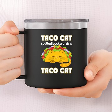 Discover Funny Taco Cat 14oz Stainless Steel Tumblers
