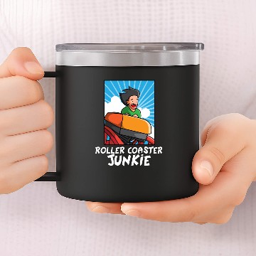 Discover Roller Coaster Lovers Funny Theme Park Junkie Gift 14oz Stainless Steel Tumblers