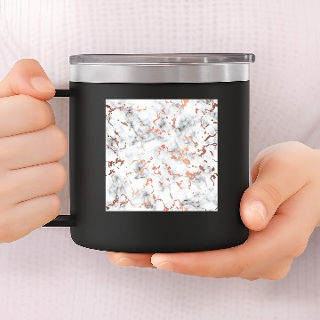 Discover Rose Gold and Marble Pattern 14oz Stainless Steel Tumblers
