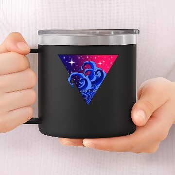 Discover Tibetan Tattoo Wave - Mystical Ocean 14oz Stainless Steel Tumblers