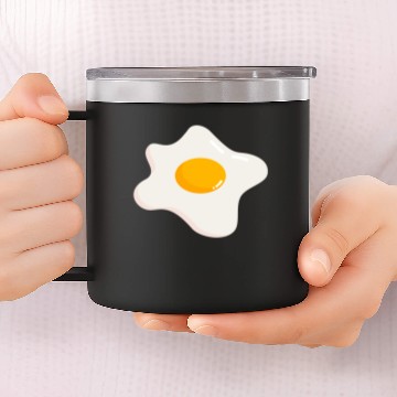 Discover fried egg graphic 14oz Stainless Steel Tumblers