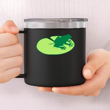 Discover seagull frog toad silhouette outline outline amphi 14oz Stainless Steel Tumblers