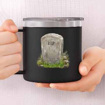 Discover Gravestone RIP 14oz Stainless Steel Tumblers