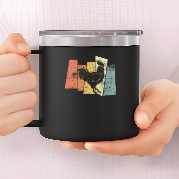 Discover Farmer Chicken Cock 14oz Stainless Steel Tumblers