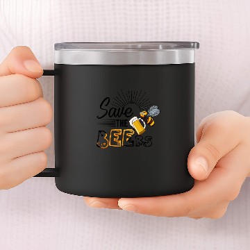Discover save beers bee beekeeper 14oz Stainless Steel Tumblers
