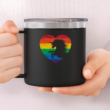 Discover Rainbow Unicorn 14oz Stainless Steel Tumblers