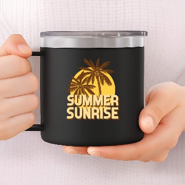 Discover Summer Sunrise 14oz Stainless Steel Tumblers