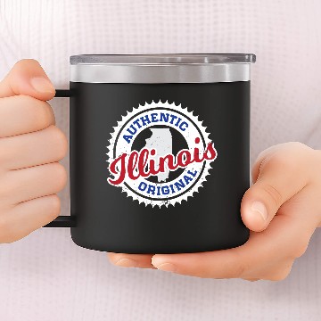 Discover ILLINOIS - AUTHENTIC ORIGINAL - CUBS COLORS 14oz Stainless Steel Tumblers