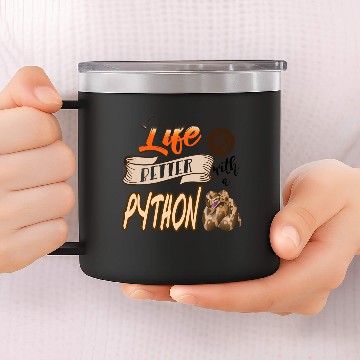 Discover Python Snake Reptile Boa Constrictor 14oz Stainless Steel Tumblers