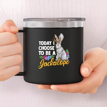 Discover Funny Jackalope Design 14oz Stainless Steel Tumblers
