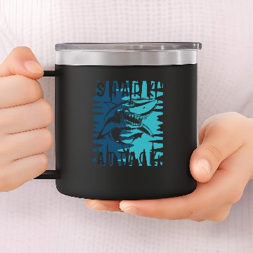 Discover Shark Attack 14oz Stainless Steel Tumblers