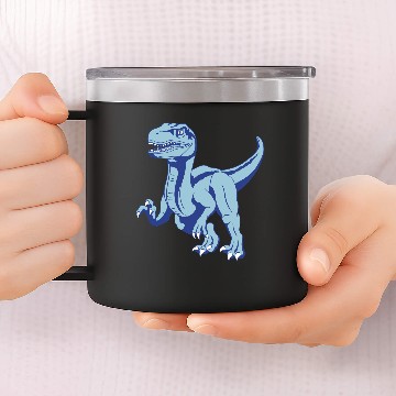 Discover Dinosaur velociraptor 14oz Stainless Steel Tumblers
