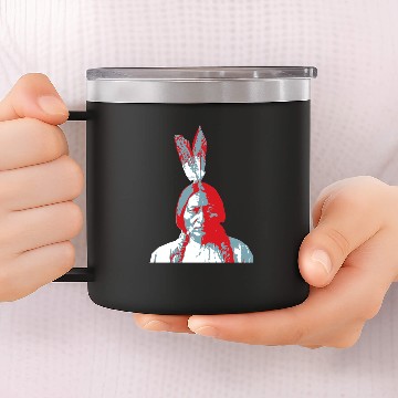 Discover Sitting Bull 14oz Stainless Steel Tumblers