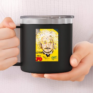 Discover Albert Einstein Berlin Wall Art 14oz Stainless Steel Tumblers