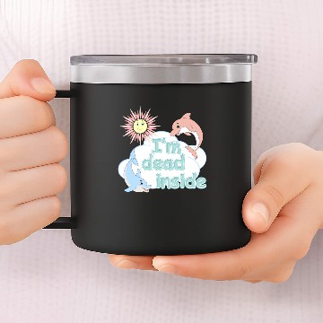 Discover I'm Dead Inside Cheerful Dolphins and Sunshine 14oz Stainless Steel Tumblers