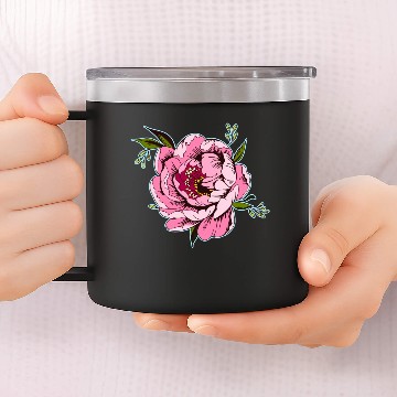 Discover Peony 14oz Stainless Steel Tumblers