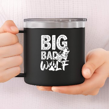 Discover Big Bad Wolf predator pack animal present 14oz Stainless Steel Tumblers