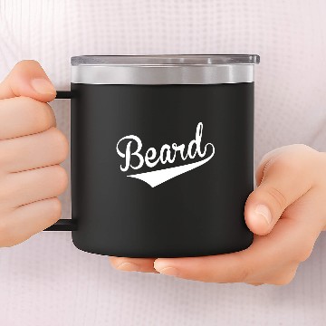 Discover Beard fancy font 01 14oz Stainless Steel Tumblers