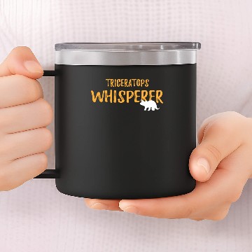Discover Triceratops Whisperer Graphic 14oz Stainless Steel Tumblers