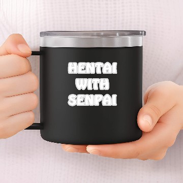 Discover hen with senpai 14oz Stainless Steel Tumblers
