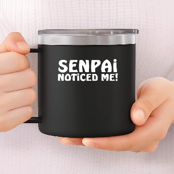 Discover senpai noticed me 14oz Stainless Steel Tumblers