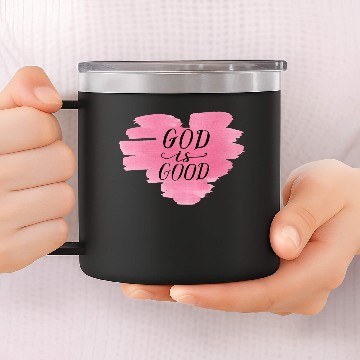 Discover God Is Good Heart Christian Religious Blessed 14oz Stainless Steel Tumblers