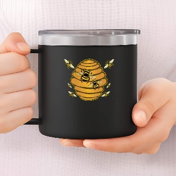 Discover beekeeper bee gift 14oz Stainless Steel Tumblers
