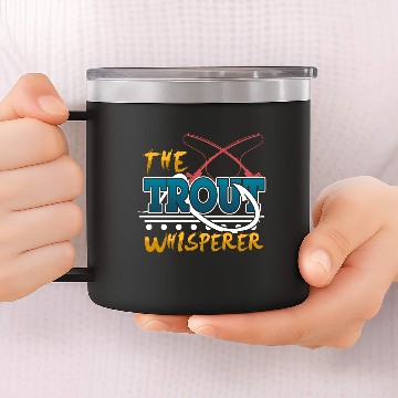 Discover Funny Trout Whisperer 14oz Stainless Steel Tumblers