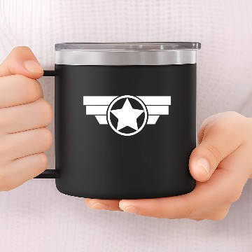 Discover Captain America Star 14oz Stainless Steel Tumblers