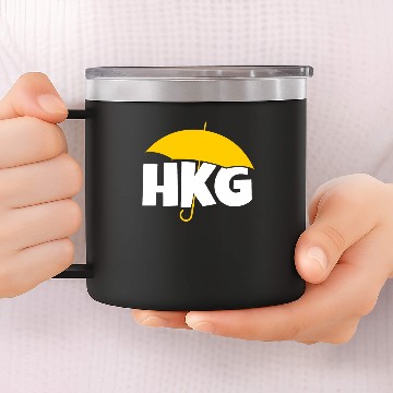 Discover Support HKG Hong Kong Yellow Umbrella Movement 14oz Stainless Steel Tumblers