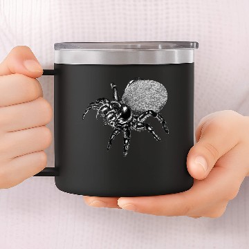 Discover Black spider insect 14oz Stainless Steel Tumblers