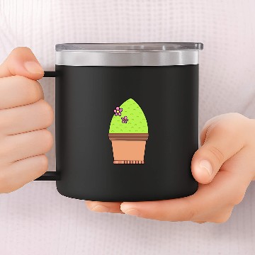 Discover Fancy Suburban Cactus 14oz Stainless Steel Tumblers