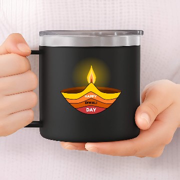 Discover HAPPY DIWALI DAY2 14oz Stainless Steel Tumblers