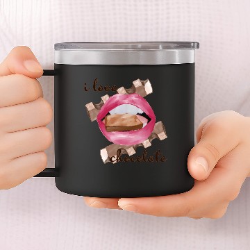 Discover i love chocolate lips 14oz Stainless Steel Tumblers