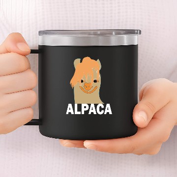Discover Alpaca with funny hairstyle 14oz Stainless Steel Tumblers