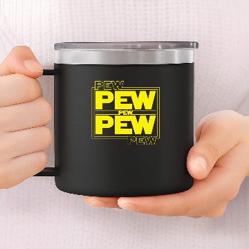 Discover Pew Pew Star | Space Wars Fan | Funny Sci-fi 14oz Stainless Steel Tumblers