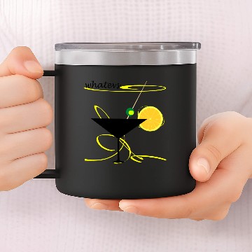 Discover whatevs cocktail glass lemon design abstract 14oz Stainless Steel Tumblers