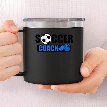 Discover SOCCER COACH 14oz Stainless Steel Tumblers