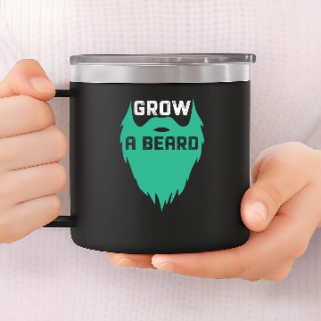 Discover Movember Day Grow A Beard 14oz Stainless Steel Tumblers