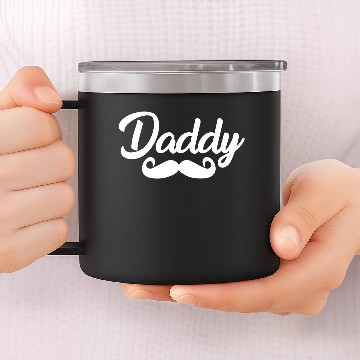 Discover Movember Day Daddy Mustache 14oz Stainless Steel Tumblers