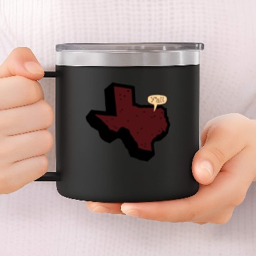 Discover Texas Says Y'all - Maroon 14oz Stainless Steel Tumblers