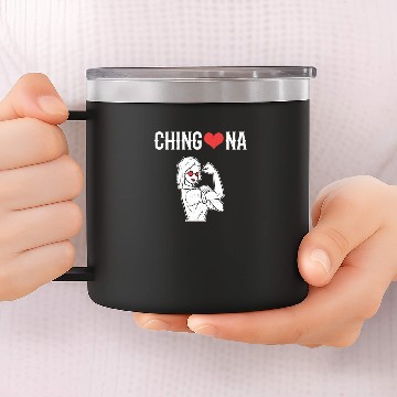 Discover Chingona Feminist Pride 14oz Stainless Steel Tumblers